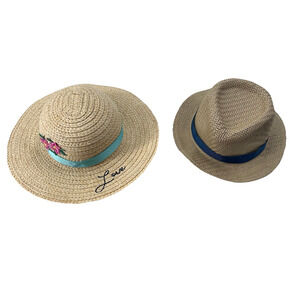 American Girl Straw Sun Hat & Straw Fedora Doll Hats Accessories